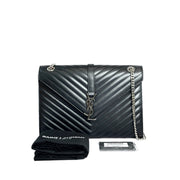 YSL Sunset Black Large Envelope Bag